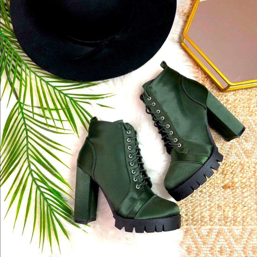 Chunky Heeled Booties